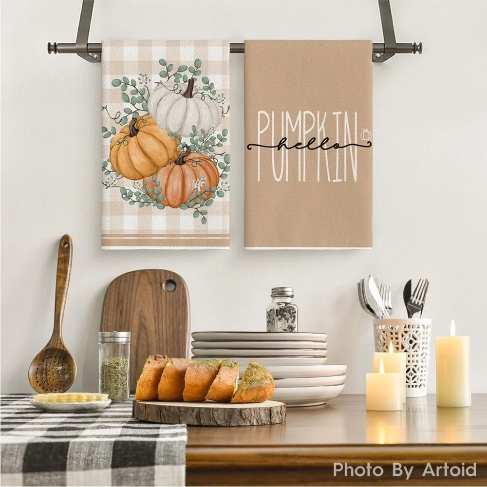 Fall kitchen towels